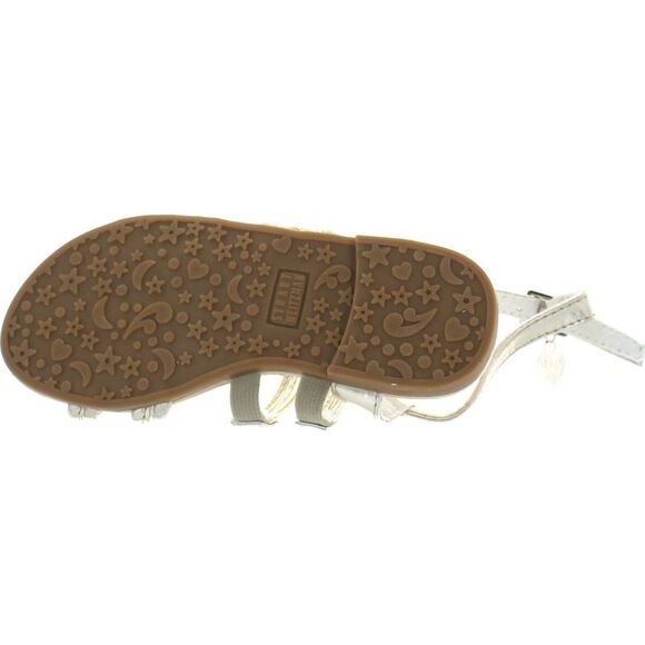 Stuart Weitzman Carmia Corded Champagne Gold/Metallic ChildG sandals 13 NEW - Picture 4 of 4